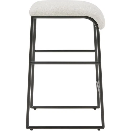 Uttermost 53075 Arcane 26 inch Matte Black and Textured Ecru Counter Stool - Picture 3 of 6