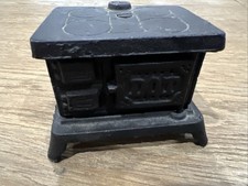 Vintage Mini Miniature, Home Decorative Cast Iron Metal Oven Stove Toy, Black