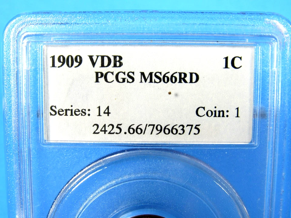 1909 VDB P Lincoln Cent, First Year Of Issue, PCGS MS 66 Red - Image 3 of 4