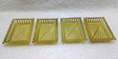 Four Rectangular Open Salt Cellars