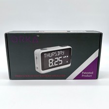 ORKA Talking And Recordable Alarm Clock w/ Adjustable Volume - White 