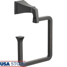 Wall Mounted Hand Towel Holder Square Design Zinc Rack Bathroom Kitchen New
