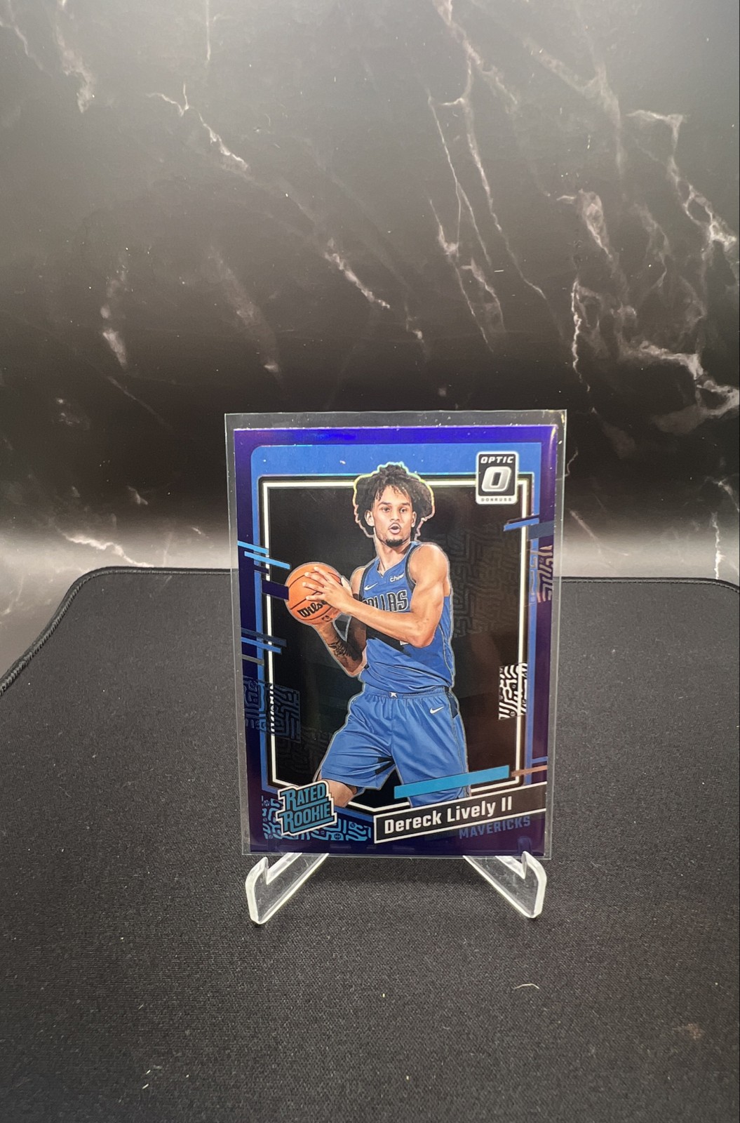 2023-24 Panini Donruss Optic - Rated Rookie Dereck Lively #245 Purple Prizm (RC)