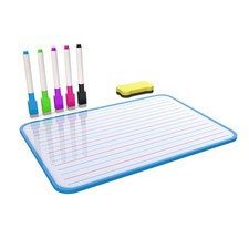 Dry Erase Lapboard Double Sided, Dry Erase Board with Lines for Kids, Small W...