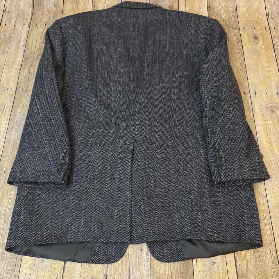 Abrigo deportivo blazer Hart Schaffner Marx espiga tweed 42S Foto 2 de 4