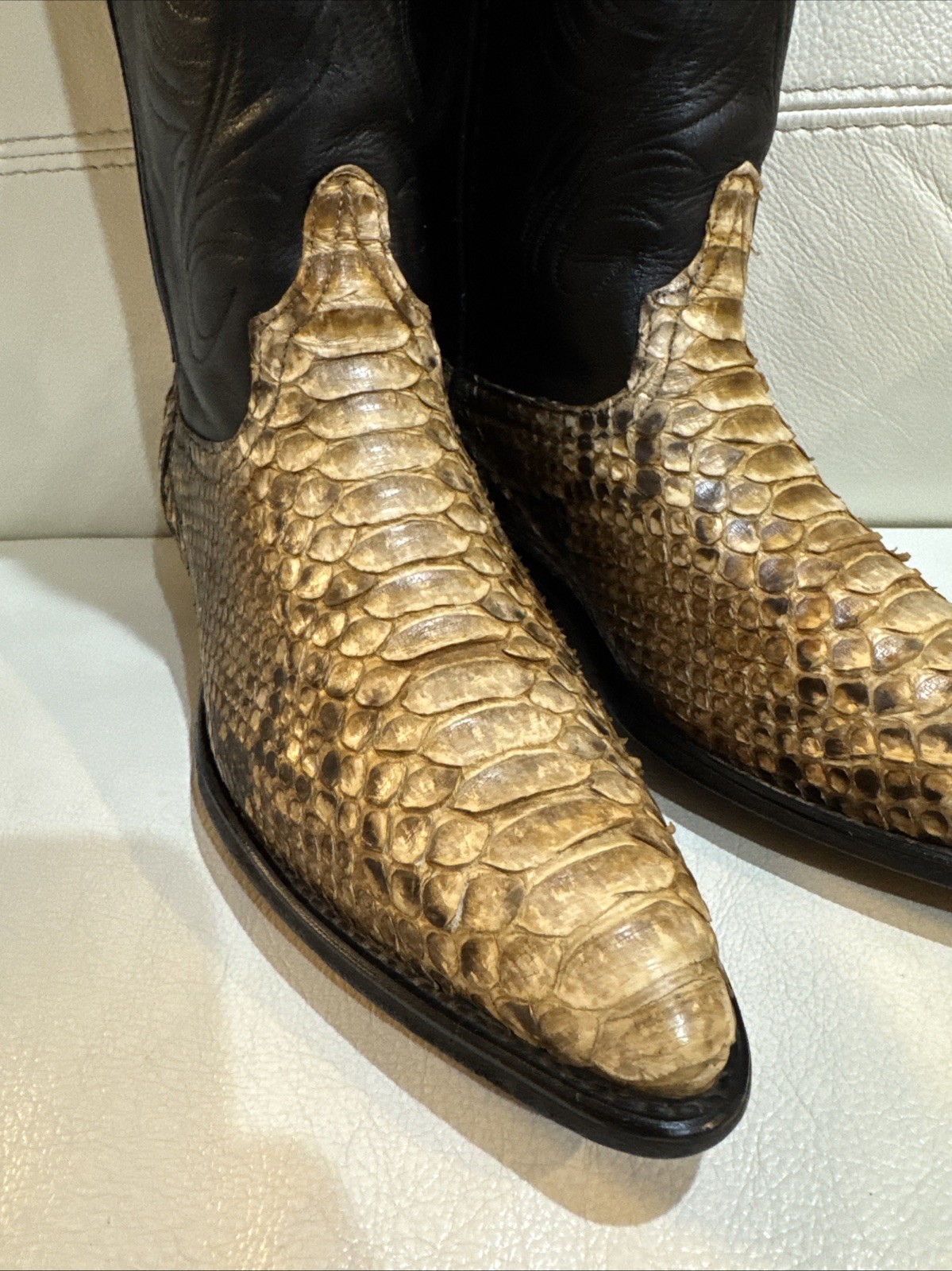 Code West Python Cowboy Boots 7 M Genuine Snakesk… - image 4