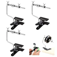 3 Pcs Fishing Line Spoolers Silver Table Mounted Reel Spooler Adjustable Fish...