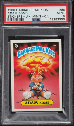 1986 Topps Garbage Pail Kids Adam Bomb U.K. Mini #8a PSA 9 MINT Checklist