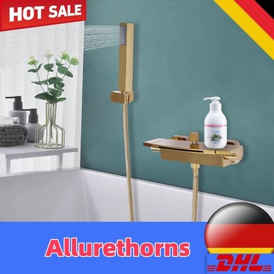 NEU Badewannenarmatur Wasserfall Badwanne Wannenarmatur mit Handbrause Messing