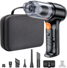 Mini Car Vacuum Wireless, High Power Suction and Air Duster, Lightweight and Com