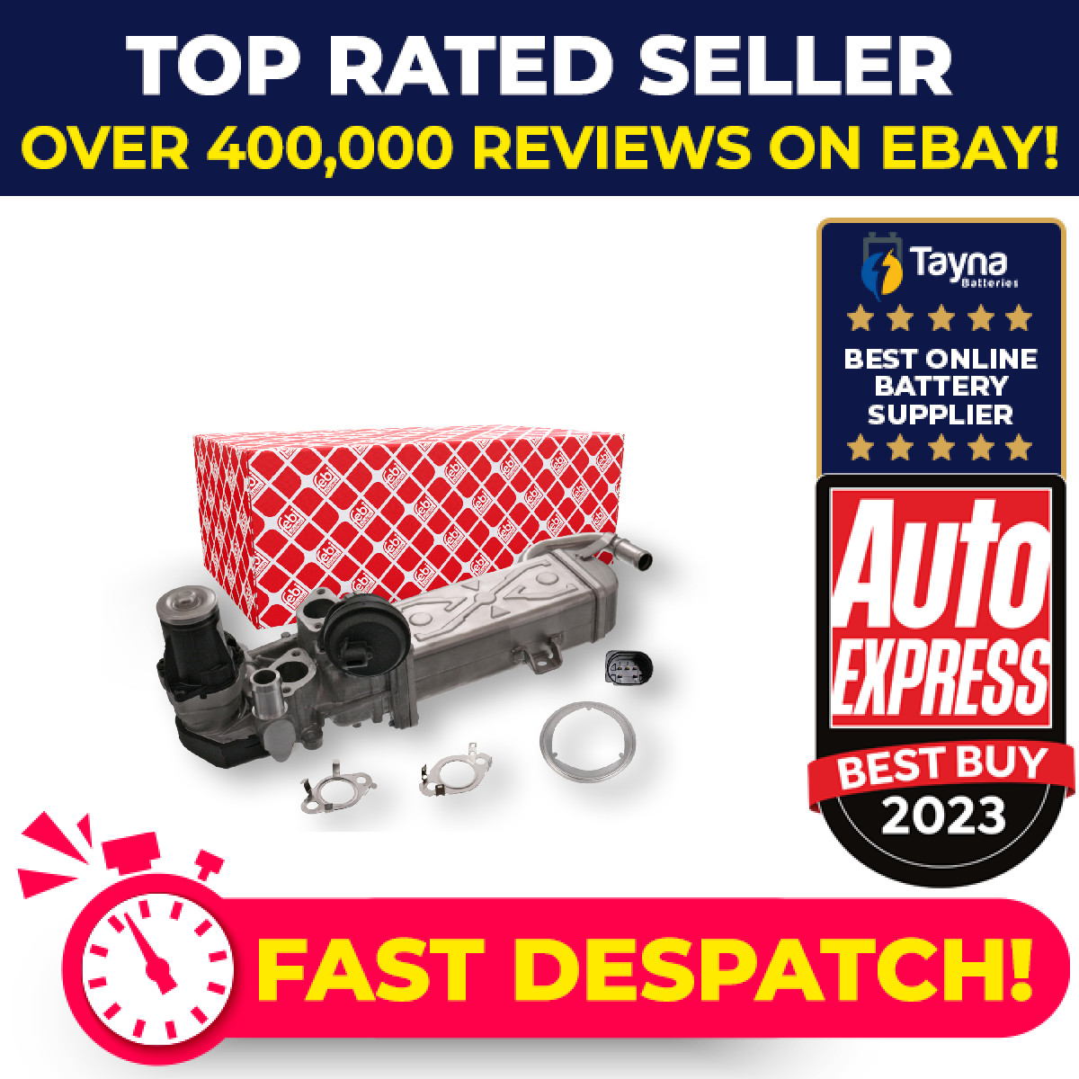 EGR Valve fits SEAT IBIZA Mk4 1.4D 15 to 17 CYZA 03L121512CF 03L131512AP Febi