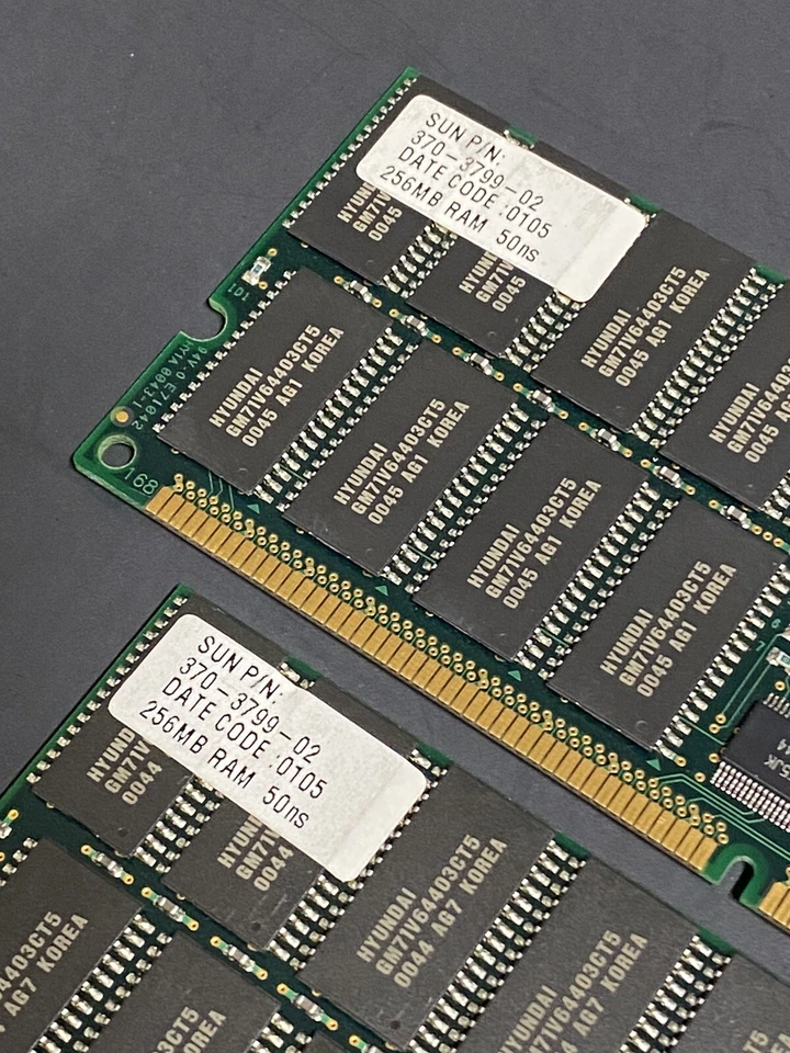 Sun Ultra 10 X7039A 2x 370-3799 512MB (2x 256MB DIMMs) Memory Kit TESTED - Image 4 of 4