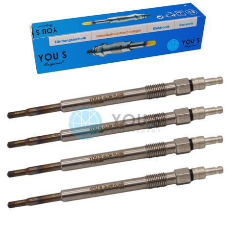 4x YOU.S Original Glow Plugs For Audi A6 C6 2.0 TDI (2004-2011) – Replace Bosch/Beru