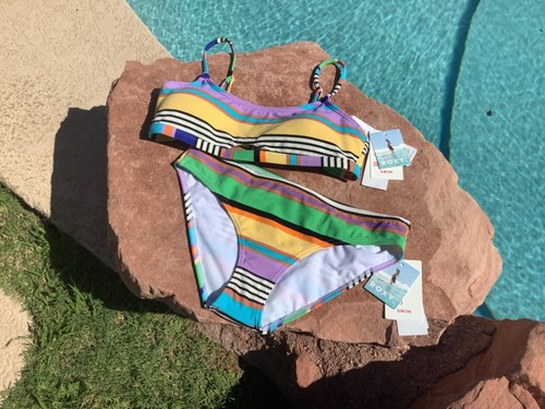 ROXY Color Jam Fijo Tri Top Med Bikini Parte Inferior Med - Imagen 2 de 3