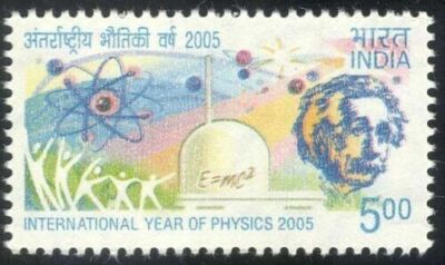 India 2005 Albert Einstein Nobel Prize Science Physics Judaica Jews Stamp 1v MNH