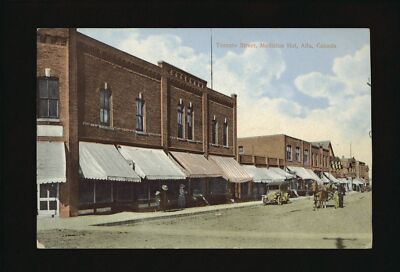 Toronto Street Medicine Hat Alberta Canada Looking east down Toro- Old Photo