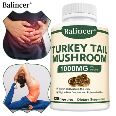 Turke Tail Mushroo Supplement - Balance Intestinal,Digestive 30 To 120 Caps