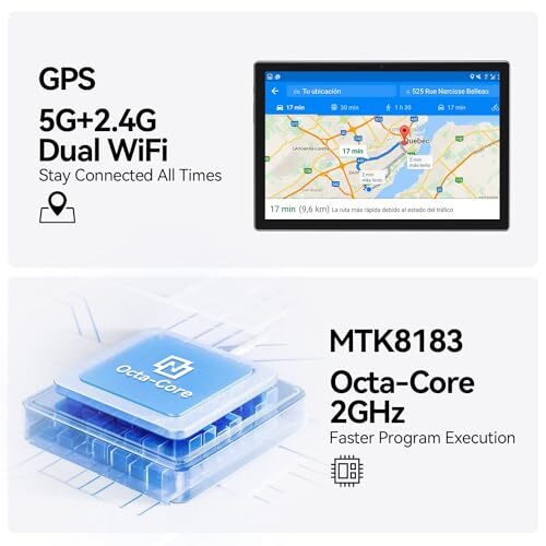 Android 13 Tablet 2024 Newest 10 inch Octa-Core Tablet, 128GB ROM+16GB Black - Picture 6 of 7