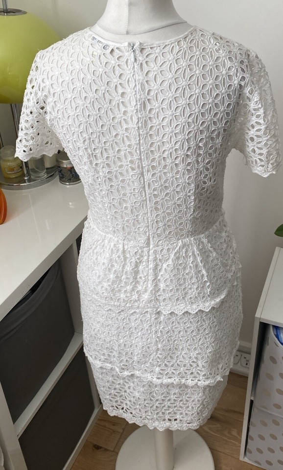 Whistles White Stunning Short Dress Lined Size 12 eBay