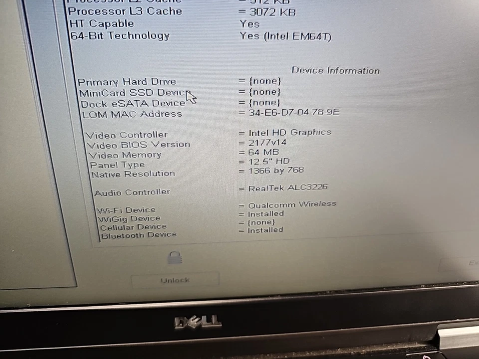 DELL Latitude E7240 12.5" I5-4310U 4GB RAM Ultrabook NO HDD BOOTS  - Image 4 of 4