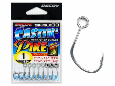 Decoy Single33 Castin' Pike #6 - #2 Barbed Hooks for Baits Lures 
