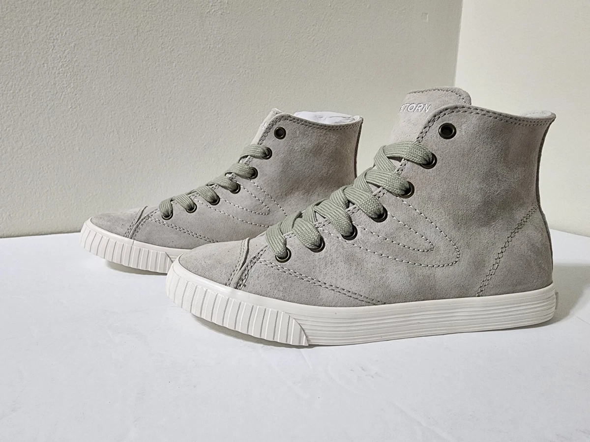 Tretorn Women s Suede High Top Fashion Sneakers wtMATCHH13 Sand Color Size 4.5M
