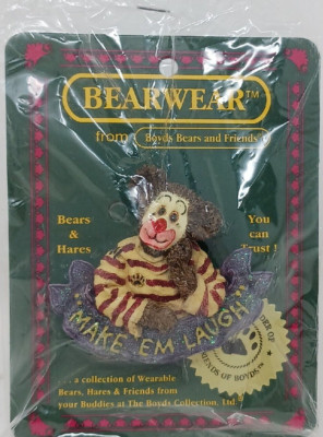 Boyds Bears Pin Bearwear Graffitie ..Put on Your Happy Face 02001-72 VTG NEW #J8