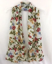 Net 30 Floral Scarf 13 x 59 Made in USA