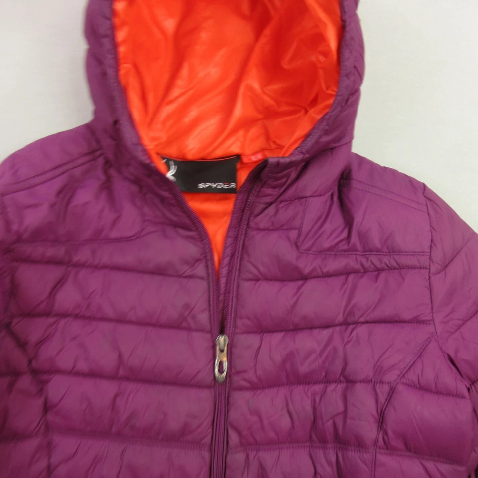 Jaqueta Spyder Meninas Grande Extra Grande 16 Manga Longa Capuz Bolsos Leve Com Capuz - Imagem 2 de 4