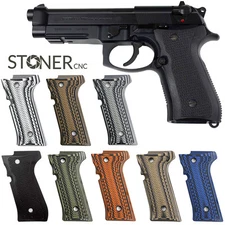 Beretta 92 M9 Grips Full Checker G10 Fit 92 Vertec & M9A3 Beretta 92 Compact