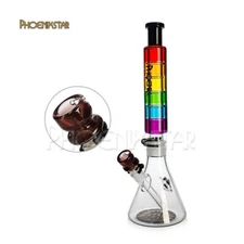 Freezable Bong Phoenix Star Brand Mushroom Perc 16"  7mm Thick Straight