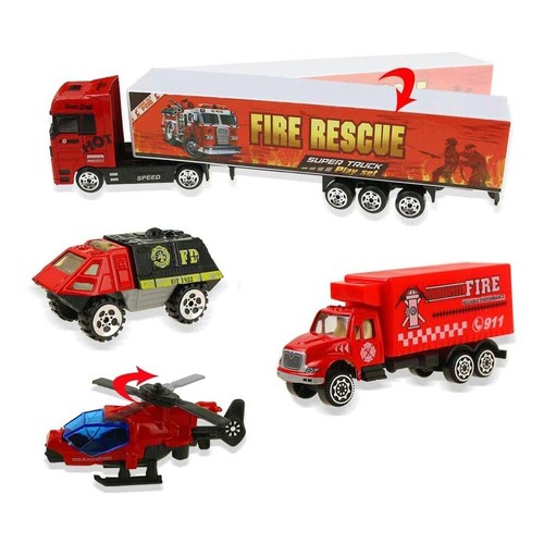 Alloy Mini Firetruck Models Fire Engine Toys Car Emergency Rescue Truck Vehicles - Picture 5 of 7