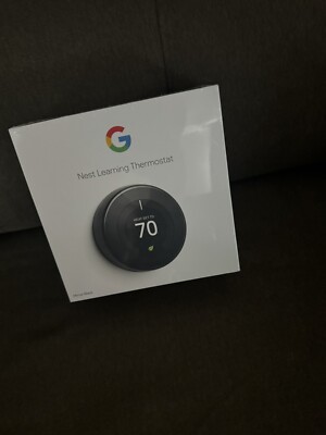 Google Nest T3018US 3rd Generation Smart Learning Thermostat - Mirror Black