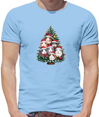 Guinea Pig Christmas Tree - Mens T-Shirt - Guineas Pigs Xmas Cute Love Pet