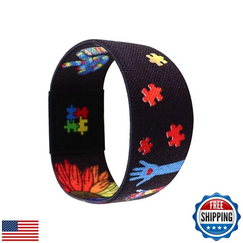 A-yeite Autism Awareness Bracelet for Women Men Colorful Elastic Autism Brace - Picture 2 of 3