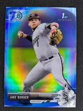 2017 Bowman Chrome Blue Refractor SN/200 #BDC-177 Jake Burger White Sox