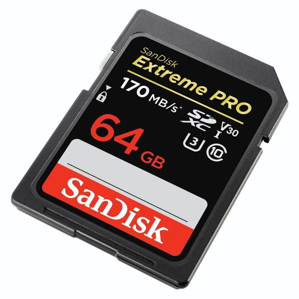 SanDisk EXTREME PRO SDXC Card 64GB 170/90MB/s V30 UHS-I U3 C10 - Image 2 of 2