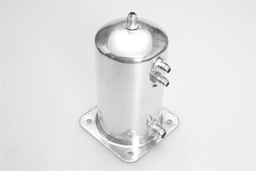 1.6L 54oz Alloy Dome Car Fuel Surge Tank Swirl Pot AN6/8 IN AN8 Out Barb adaptor - Picture 4 of 8