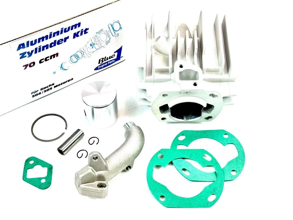70ccm 45mm TUNING Alu Zylinder Nicasil Sachs 504 505 Flansch Hercules Prima - Bild 3 von 4