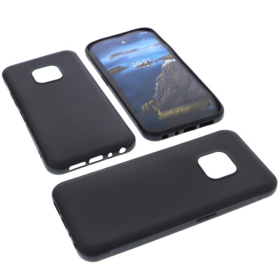 Hülle für Nokia XR20 Tasche Schutz Handytasche TPU Gummi Case Schwarz