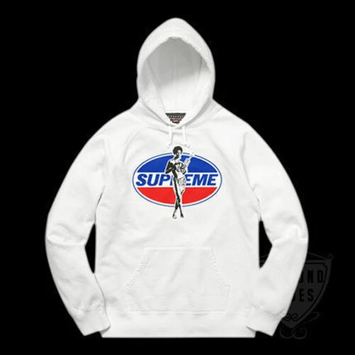 SWEAT SHIRT À CAPUCHE HYSTÉRIQUE GLAMOUR FLAMBANT NEUF BLANC XL
