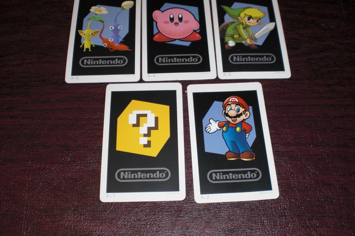 5 Nintendo AR Cards 4 Nintendo 3DS Console System Mario Kirby