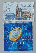 Lot France année 2001 Yvert 3401 3402 oblitérés cachets ronds