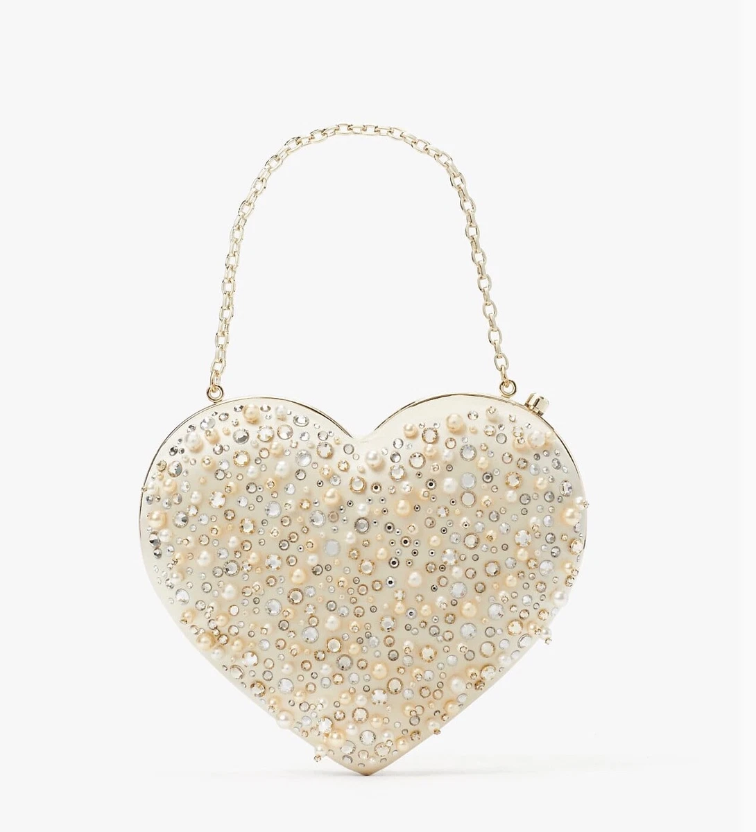 ❤️ KATE SPADE Bridal 3d Embellished Heart Shaped Clutch Handbag Novelty  Purse | eBay