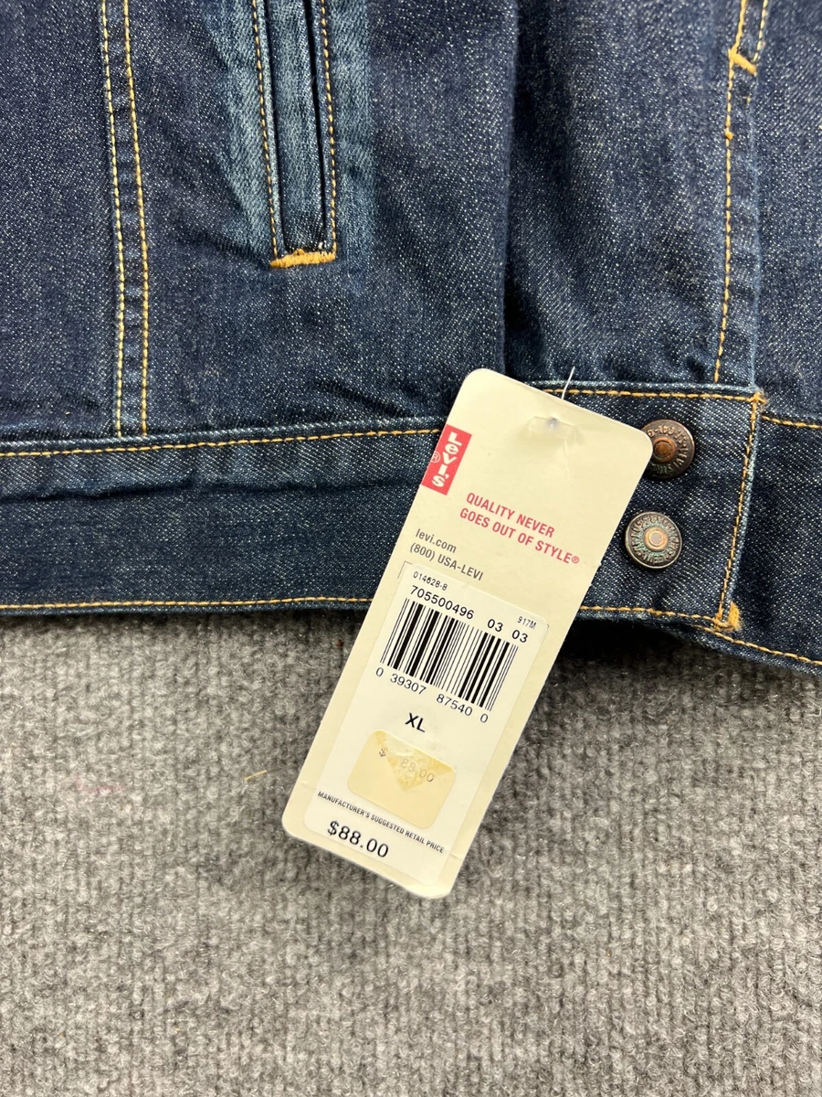 Levi's 70550-0496 Easy Rider Trucker Jacket Men's XL Blue Denim Red Tab NWT