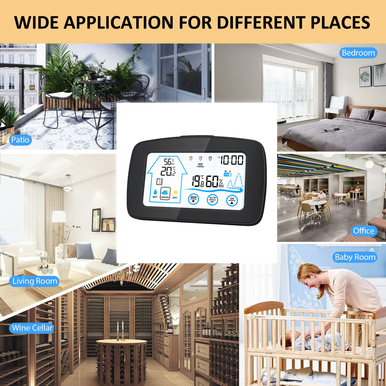 Backlight  Screen Digital Weather Station,    and V4G4