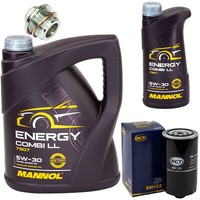 MotoröL Set 6 Liter + ÖLfilter SM 122 + Schraube FüR VW Transporter IV 2.4 2.5