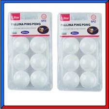 Kit 12 x Palline Palle Pallina per Tavolo da Ping Pong Bianche in ABS Tennis