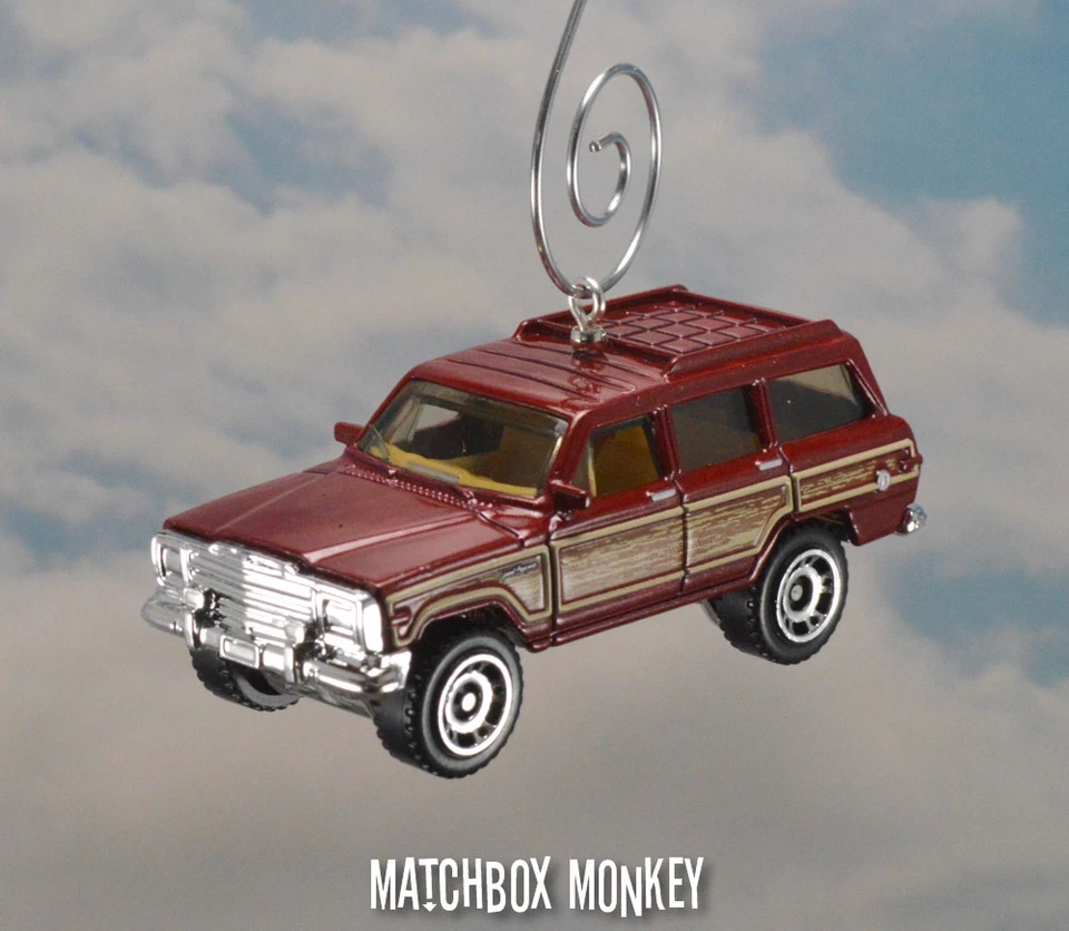 Estilo Vintage Años 80 Personalizado AMC Jeep Grand Wagoneer 4x4 Adorno de Navidad 1/64 Foto 2 de 4