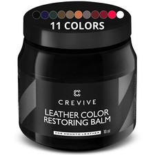 Leather Recoloring Balm Black 10 oz - Leather Color Restorer - Leather Restor...